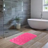 Homestic Bath Mat | PVC Bathroom Mat | Shower Bath Mat | Floor Tub Mat | Foot Massager Mat | Anti-Skid Shower Bathroom Mat | B-02D | Rose Red